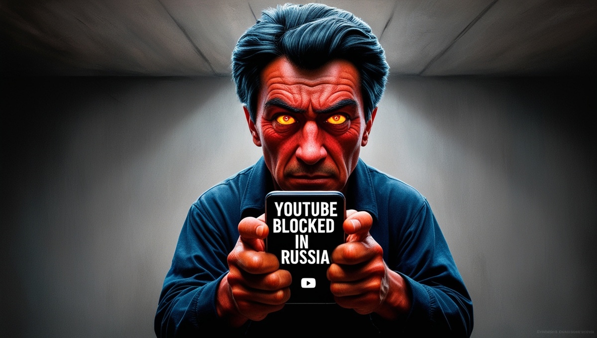 Блокировка YouTube в России. Сгенерировано в ChatGPT