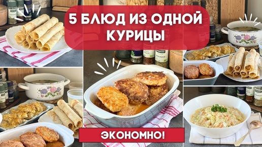 ГОТОВИМ ЭКОНОМНО! 🐓ОДНА КУРИЦА 5 ВКУСНЫХ БЛЮД 🍗