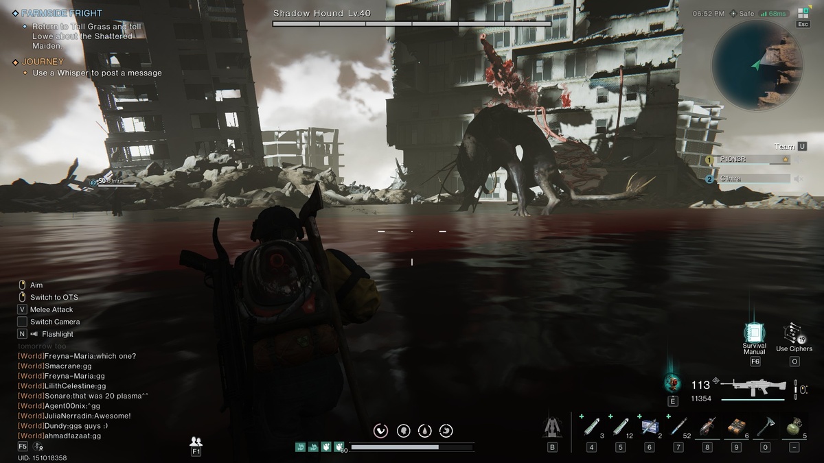 Слабое место Shadow Hound до основных атак