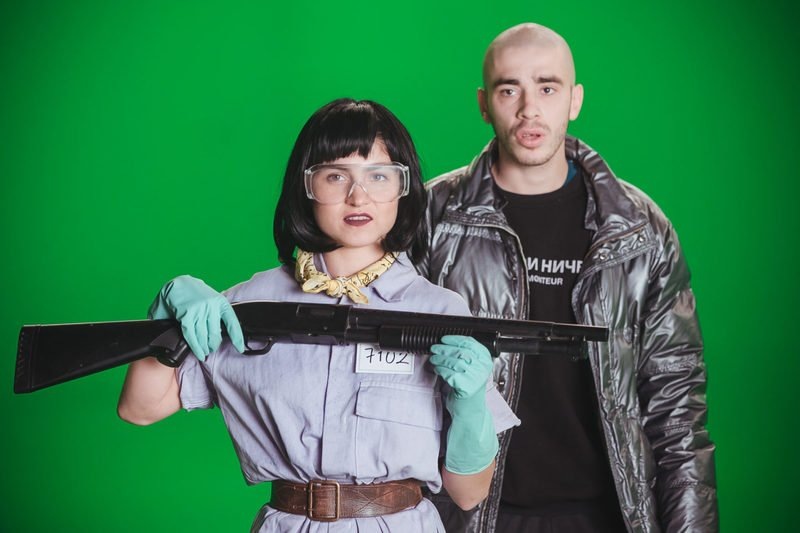 Хаски с женой. Фото: avrorra.com