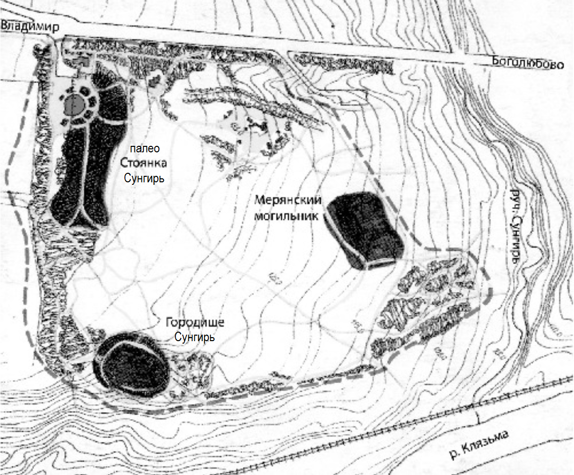 Три археологических памятника на одном поле.