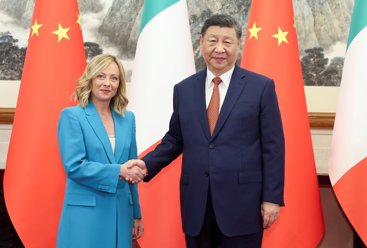 Джорджа Мелони и Си Цзиньпин. Фото: Bloomberg