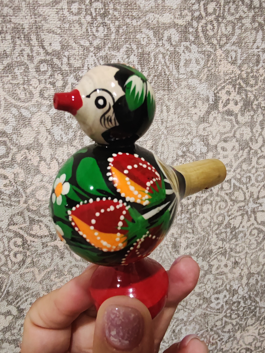 Свистулька. Городецкая роспись. 