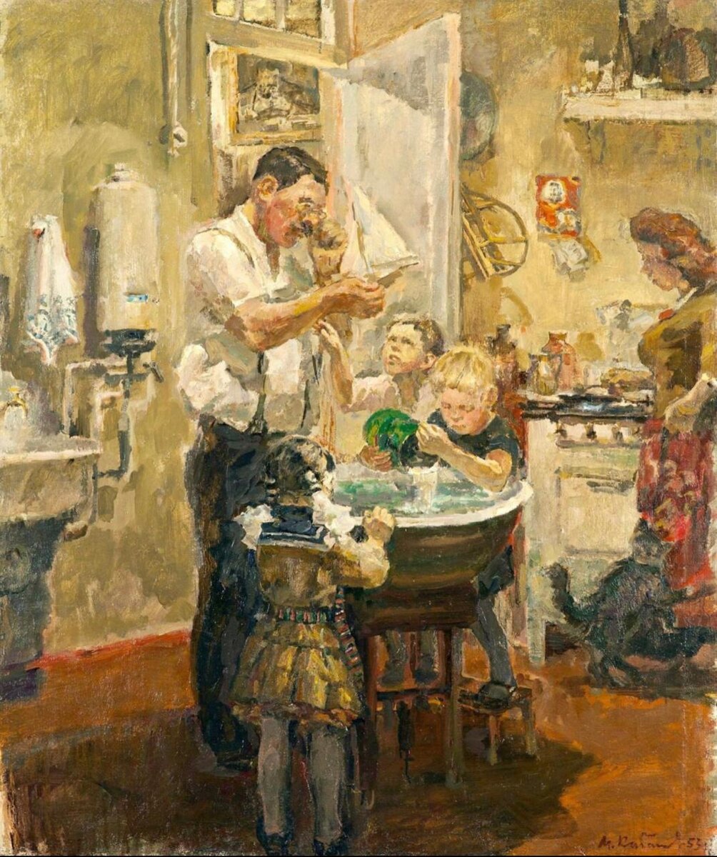  Игорь Кабанов. «После смены». 1953