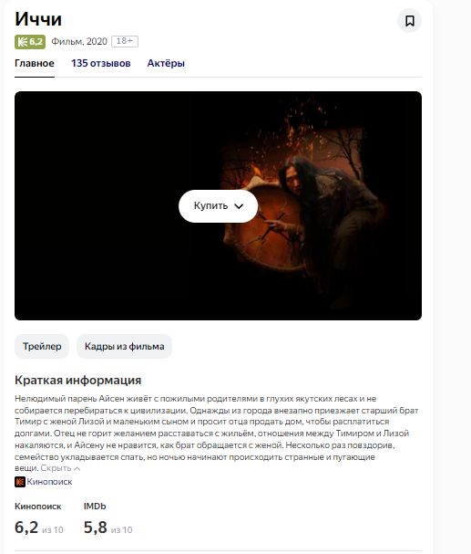 Оценка фильма Иччи на кинопоиск.