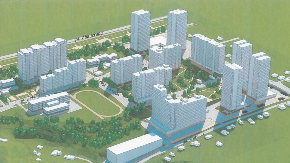    Проект застройки квартала. Источник: "Строитель"