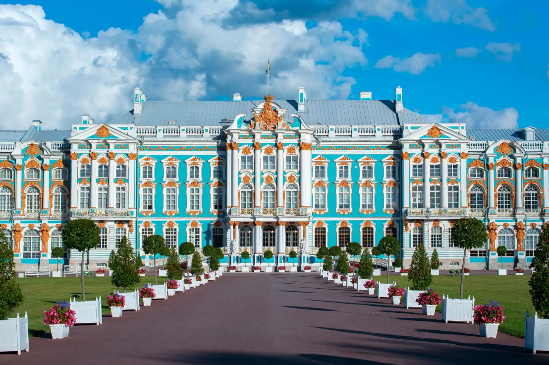 Вид на Екатерининский дворец