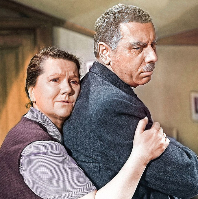 Нина Сазонова с Анатолием Папановым в фильме «Наш дом», 1965