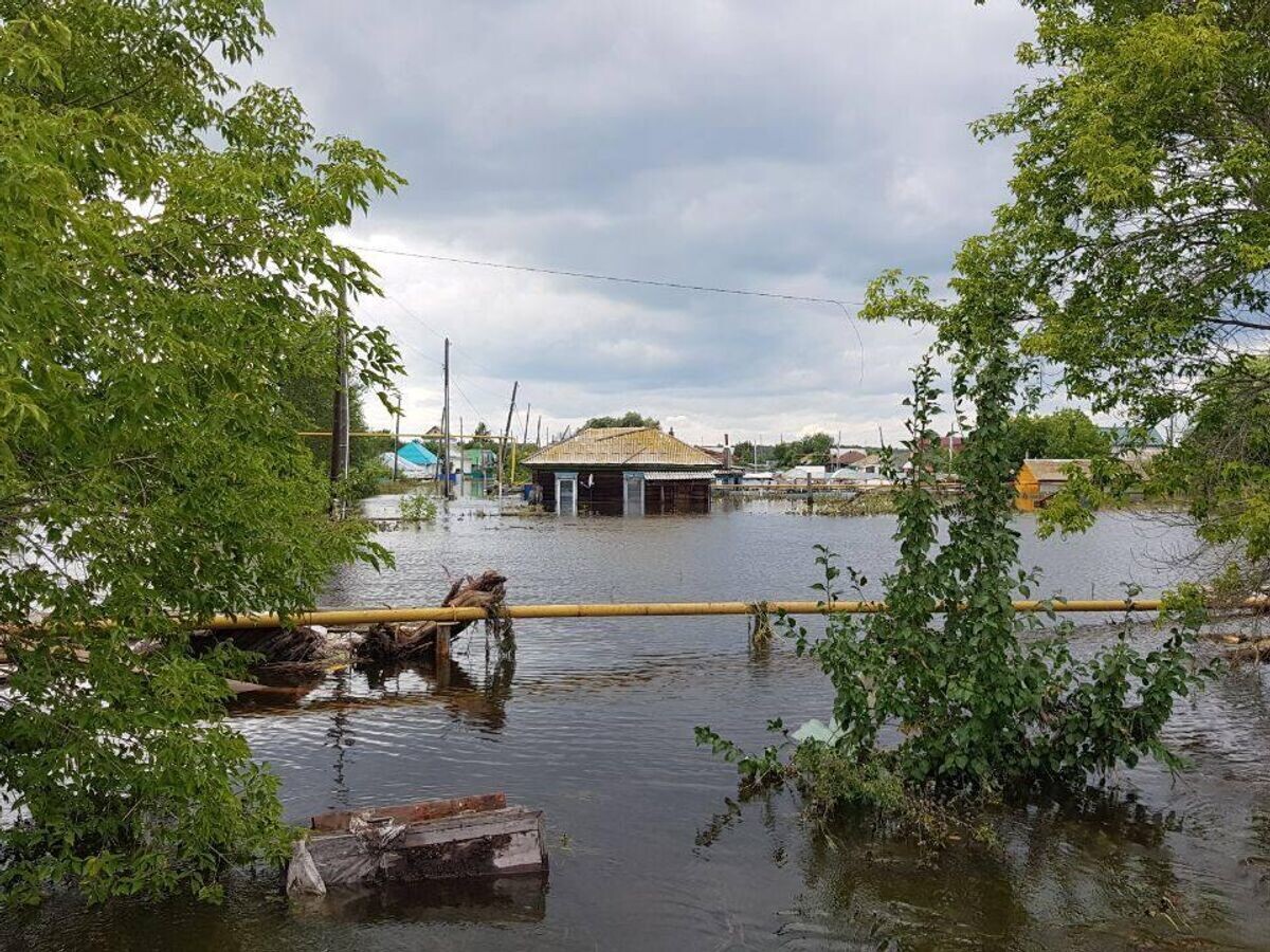    Подтопленный паводком Еманжелинский район Челябинской области© Фото : Администрация Еманжелинского района