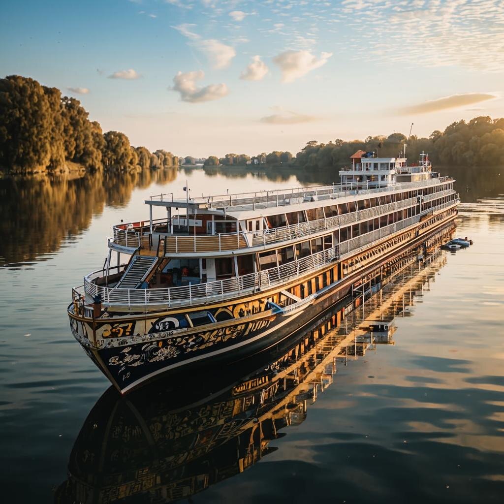 Круизный теплоход от нейросети.