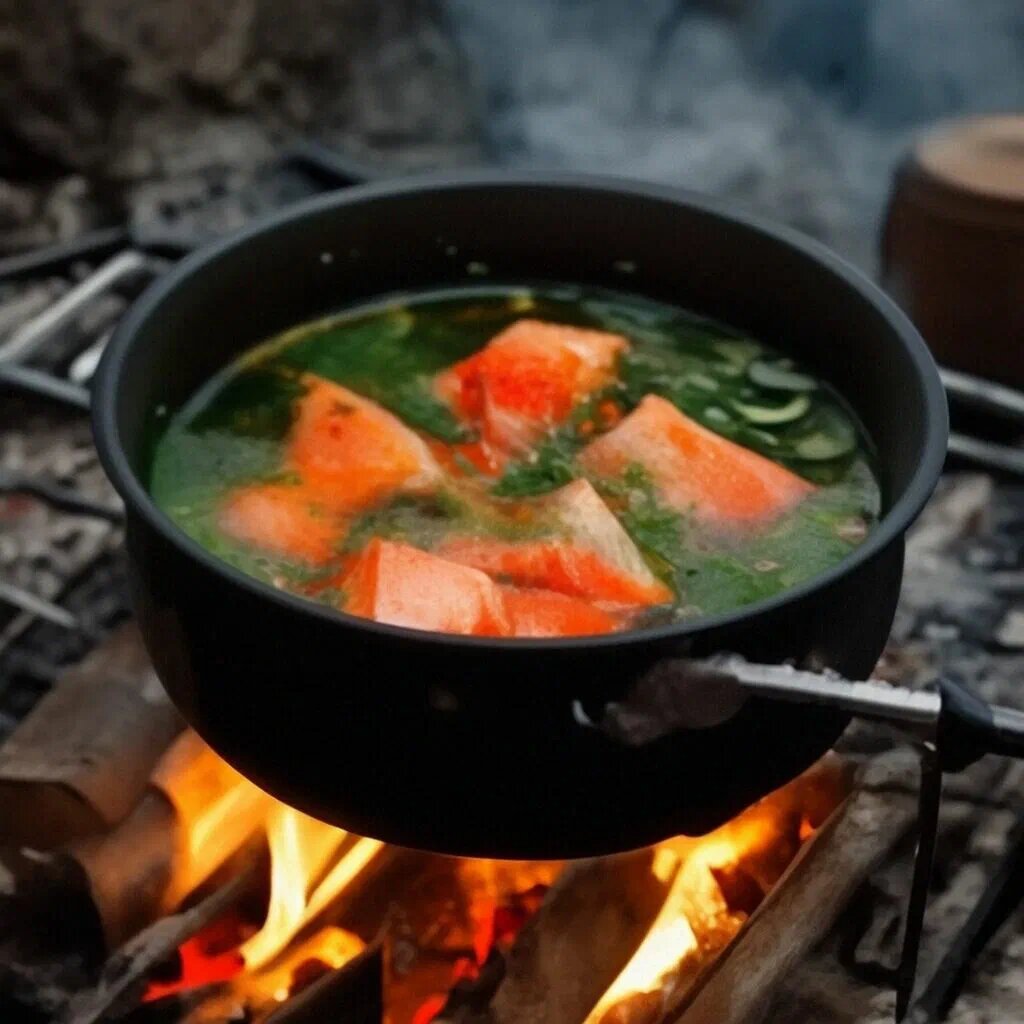 Суп в походе.