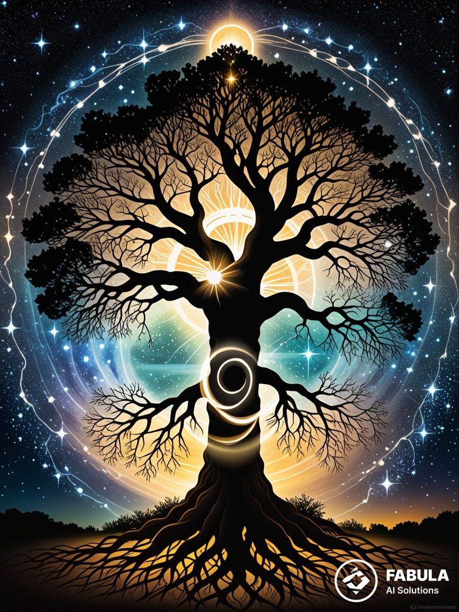 Древо рода. Корни - это предки. Ствол - ныне живущие. Крона - потомки.