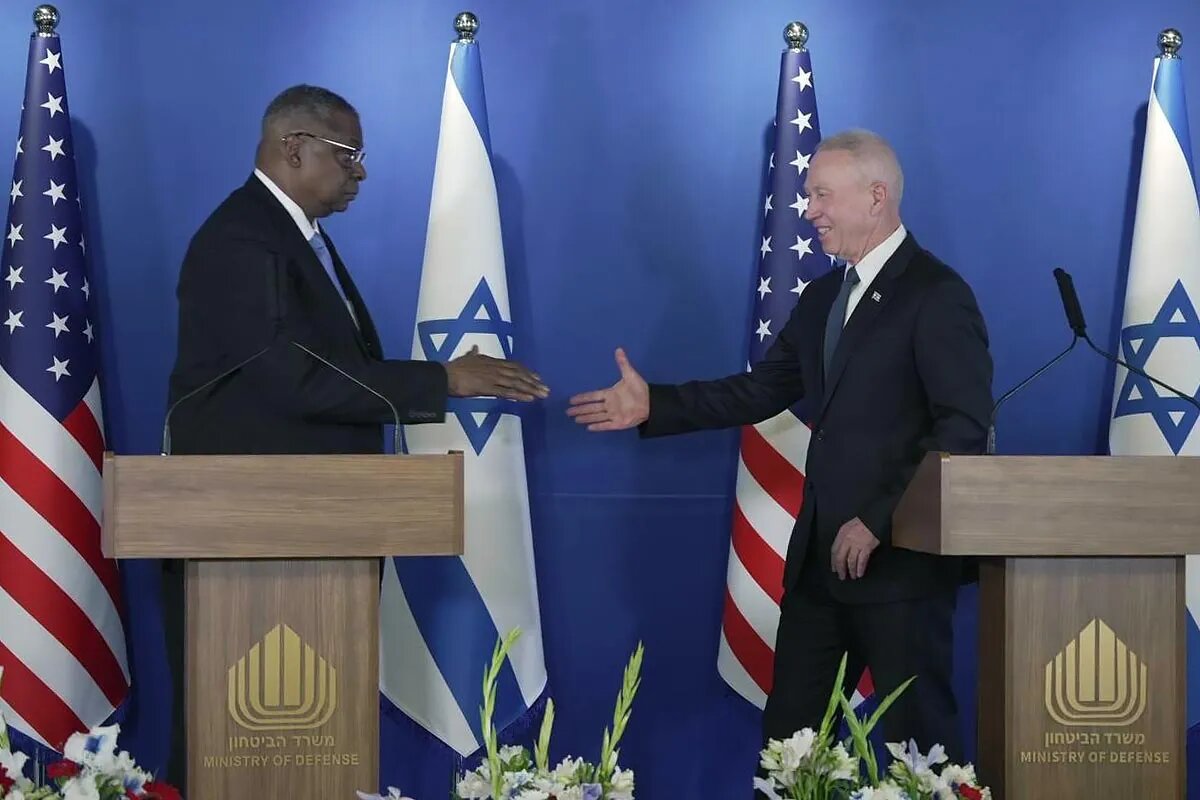    Министр обороны США Ллойд Остин и министр обороны Израиля Йоав Галлант. © gov.il