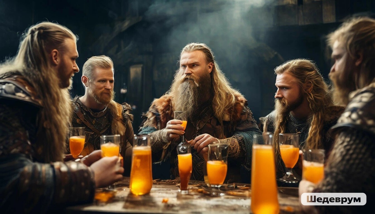 Ярл кибервикингов на корпоративе в кругу своего хирда