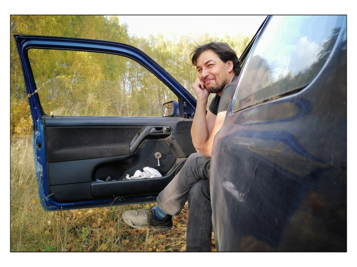 Мой муж. Сентябрь 2023 года, наш  традиционный поход за грибами