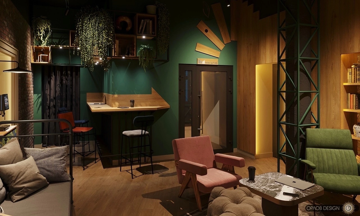 Интерьеры нашего офиса помогают настроиться на атмосферу творчества и сделать работу продуктивной