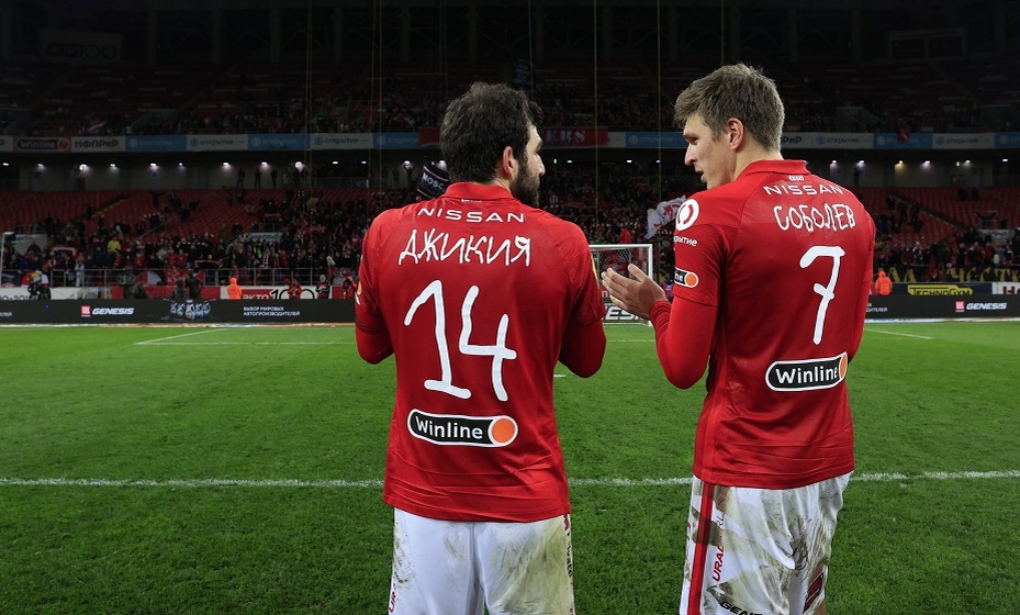    Медина назвал Соболева и Джикией прошлым «Спартака». Фото: Global Look Press