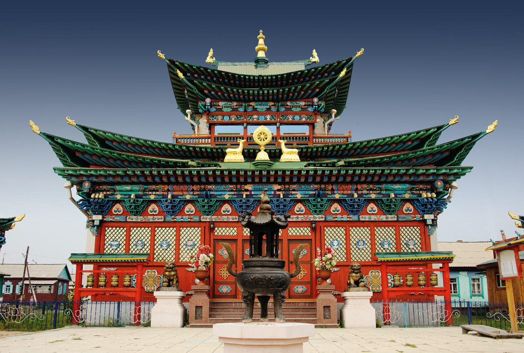 Иволгинский дацан, в котором хранится тело Хамбо-ламы Итигэлова. Бурятия