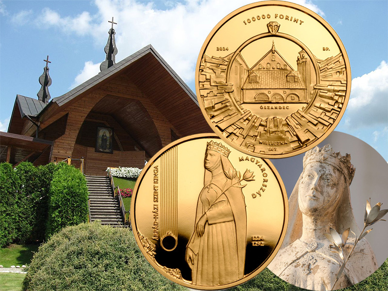 Золотая монета Венгрии 2024 в честь Кунигунды Венгерской