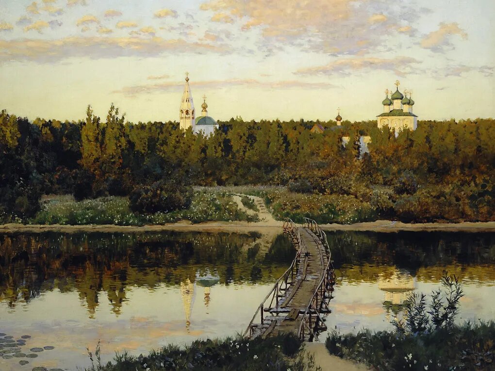 Исаак Левитан. Тихая обитель (фрагмент). 1890. Государственная Третьяковская галерея, Москва