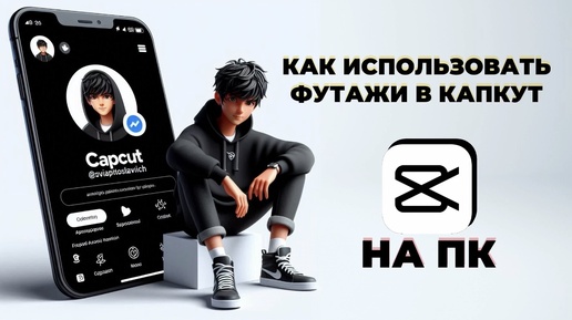 Как использовать футажи в Капкут на ПК? Как добавить футаж в CapCut на ПК? #CapCutнаПК #КапКутнаПК