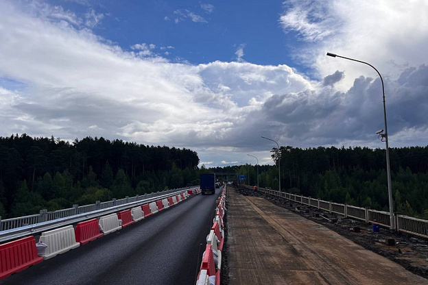    В Кировской области на 50 % отремонтировали мост через реку Вятку