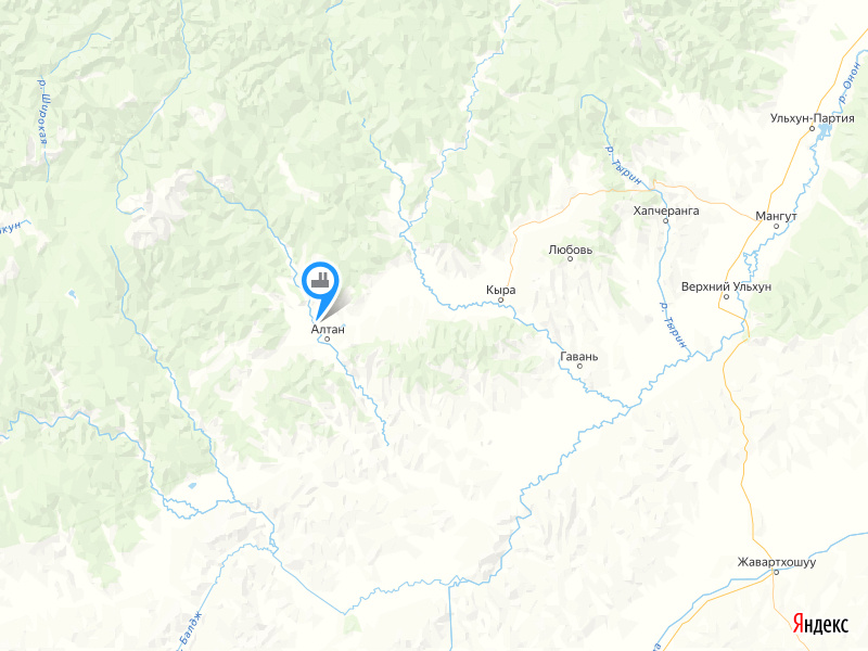 © yandex.ru/map-constructor (Алтанское месторождение на карте)