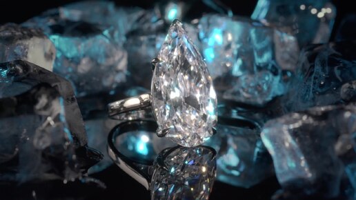 Кольцо с уникальным бриллиантом I Type II a diamond ring