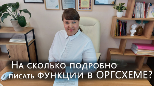 На сколько подробно описывать функции в оргсхеме?