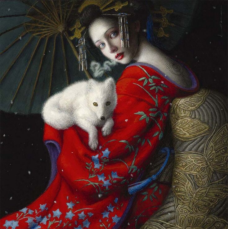 Художница Чи Йошии (Чие Есии, если угодно) родилась в 1974 году в городе Коти на острове Сикоку в Японии. До 2000 года она жила и работала на родине, а затем переехала в США. Сначала Чие получила диплом бакалавра искусств в Массачусетском колледже искусств, а с 2002 года стала ученицей художника-реалиста Адриана Готлиба. Но Йошии не пошла по стопам учителя и избрала для себя  сюрреализм.