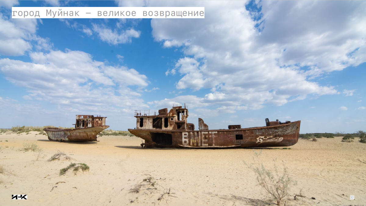 Легенда города Муйнак (Узбекистан) вошла во второй комплект разработок ИНК, посвященных легендам Каракалпакии как нового перспективного туристического направления и подготовленных ИНК для Министерства высшего образования, науки и инноваций Республики Узбекистан. 