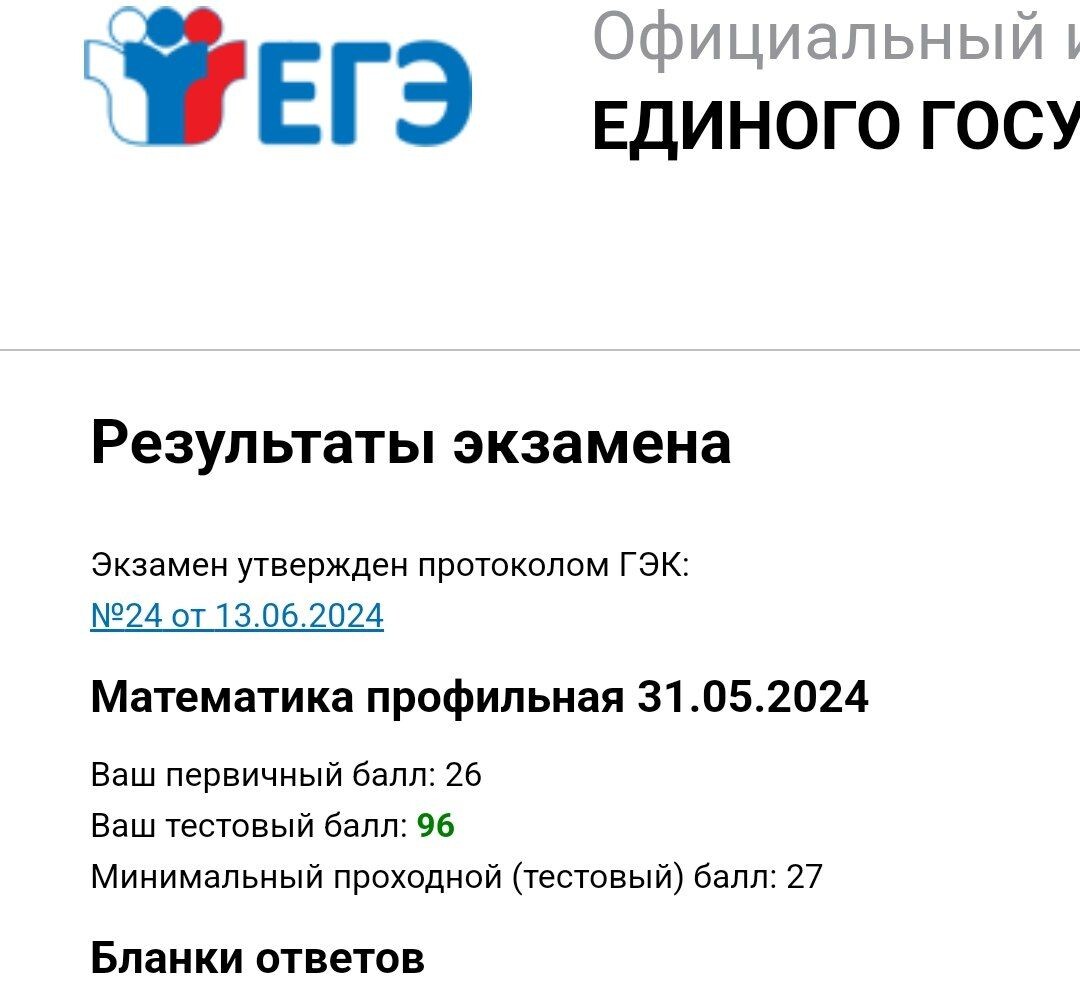 Мой результат, и я такой не один:))