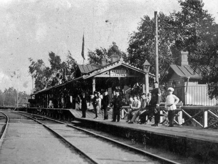 Первое здание вокзала Ланская