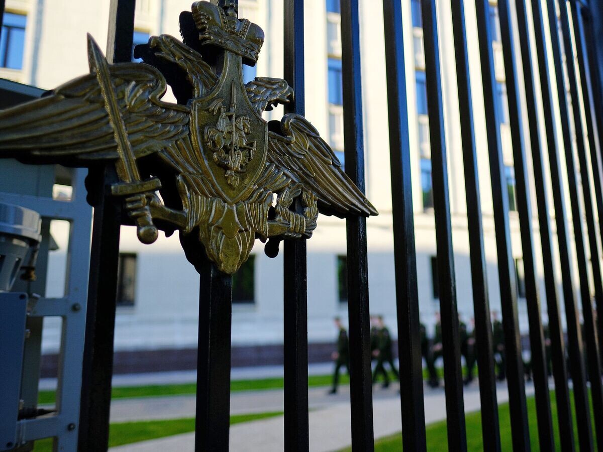    Герб на ограде здания Министерства обороны РФ© РИА Новости / Наталья Селиверстова