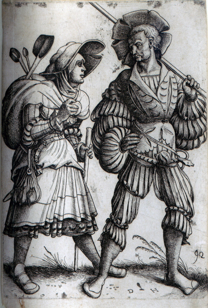 Дэниел Хопфер. Ландскнехт и его жена. Около 1530 года. Частная коллекция. Открытый источник.