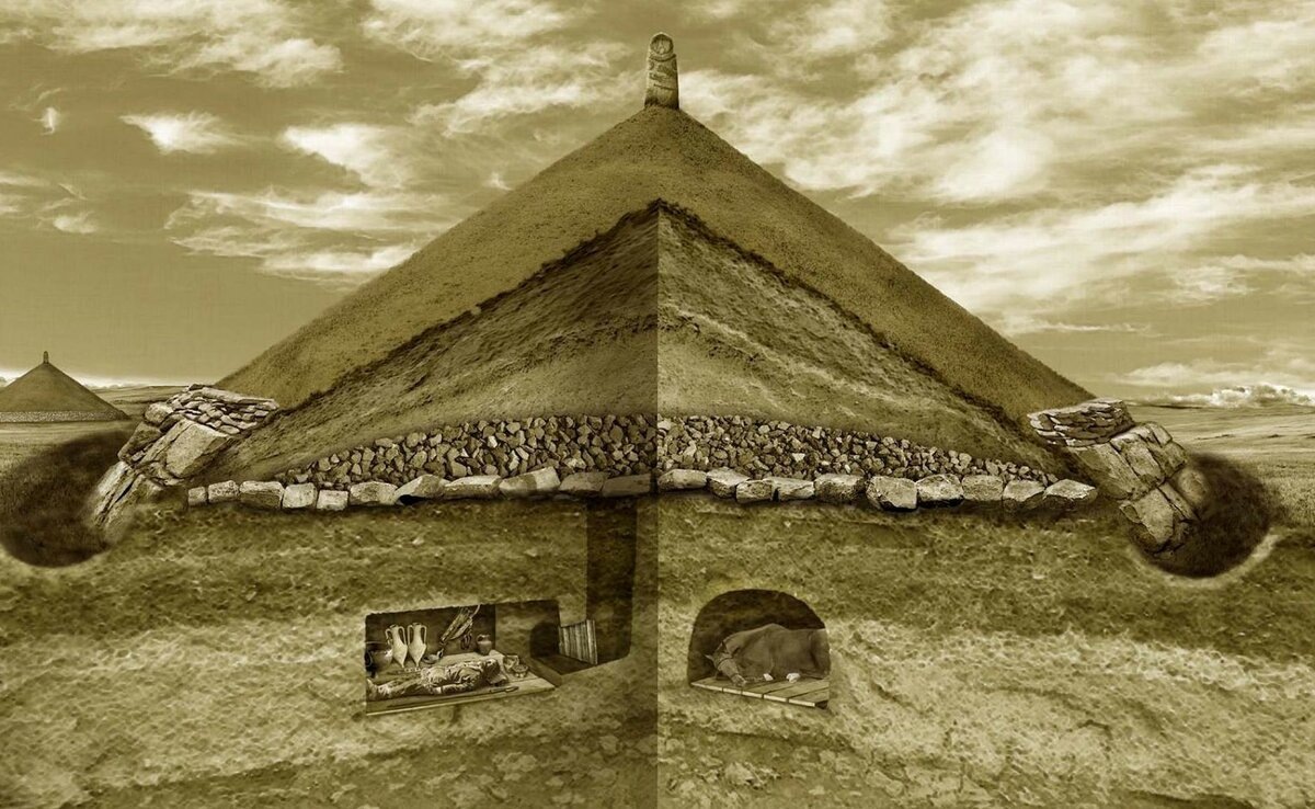 Раскопки одного из курганов. Фото взято из интернета.