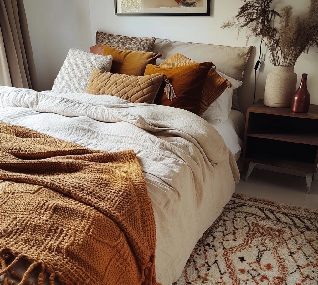 Стильная и уютная спальня