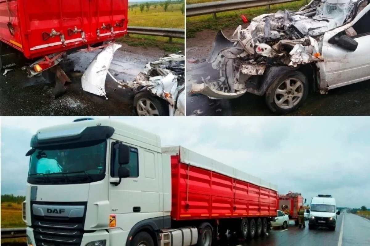    Под Самарой «Лада Гранта» врезалась в фуру, пострадал один человек