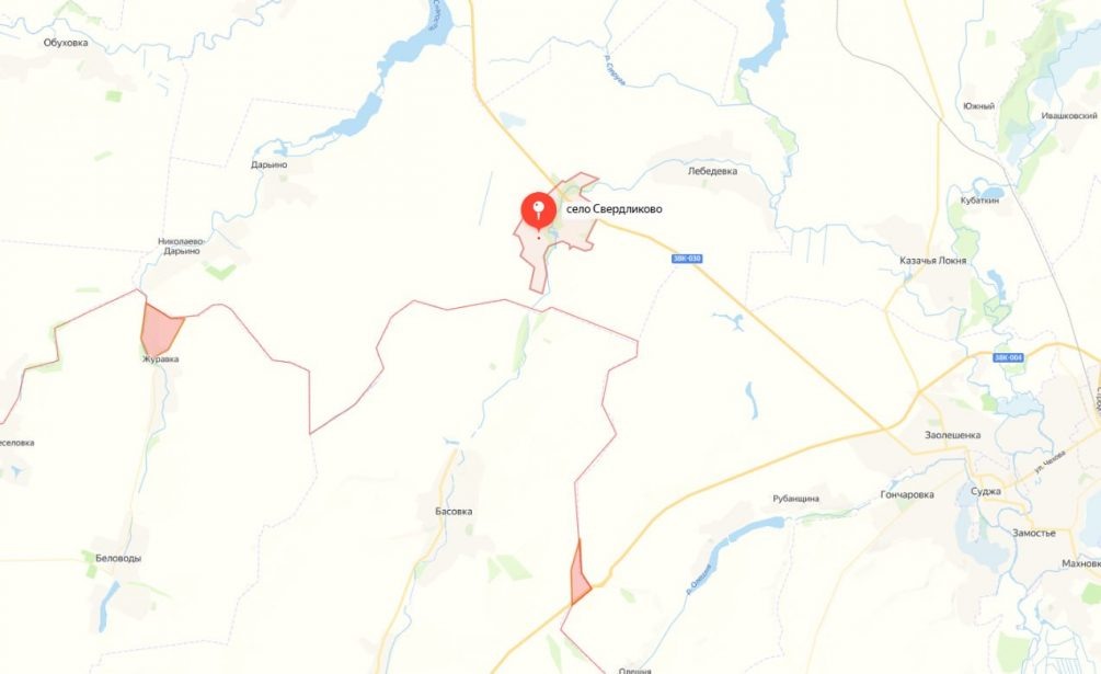    Свердликово - новая точка удара ВСУ. Село Нижний Клин - в 5 км севернее.