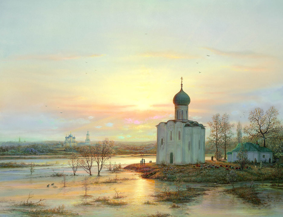 Пасхальное утро. масло 70см x 100см 2017 г.