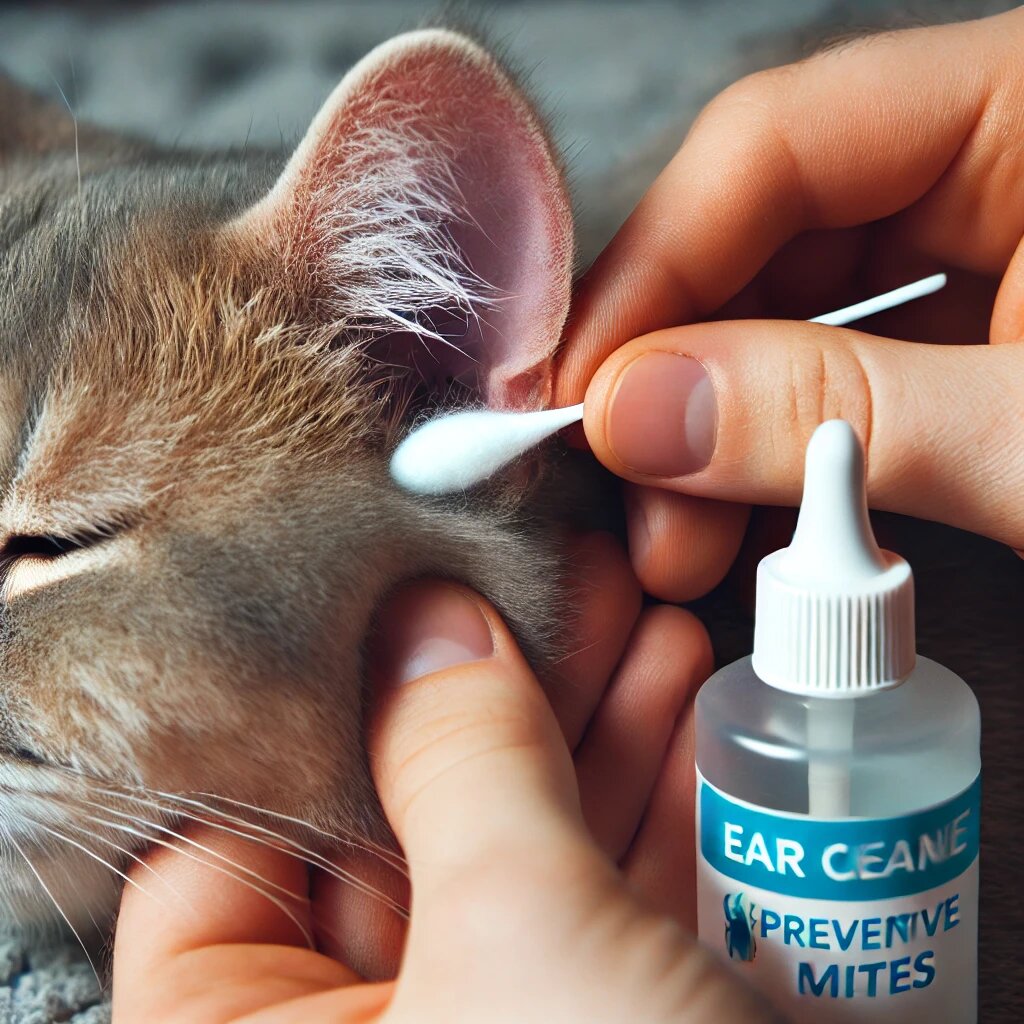 Профилактика ушных клещей у котов 