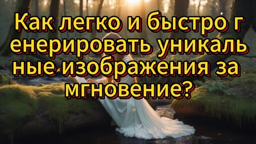 Создавай шедевры с ИИ: Как легко и быстро генерировать уникальные изображения за мгновение?