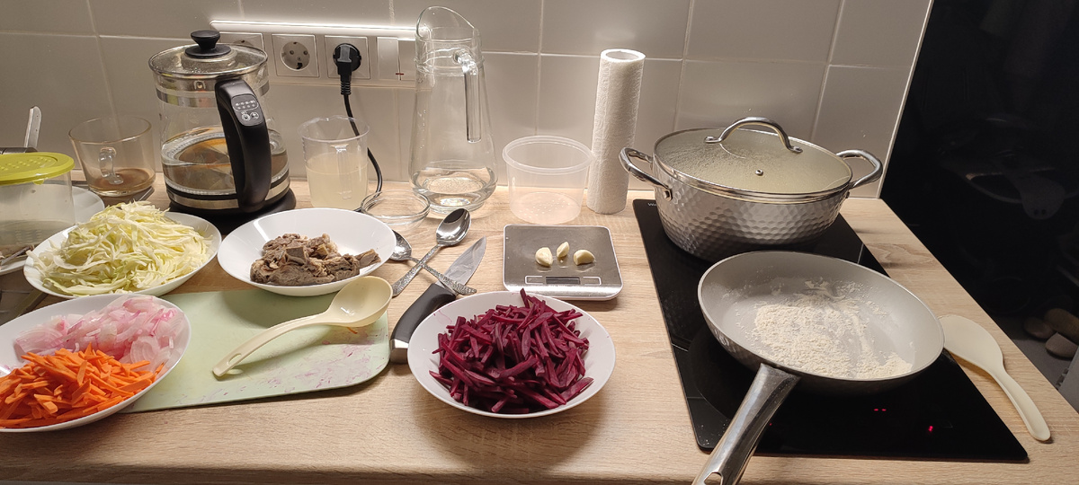 В процессе приготовления