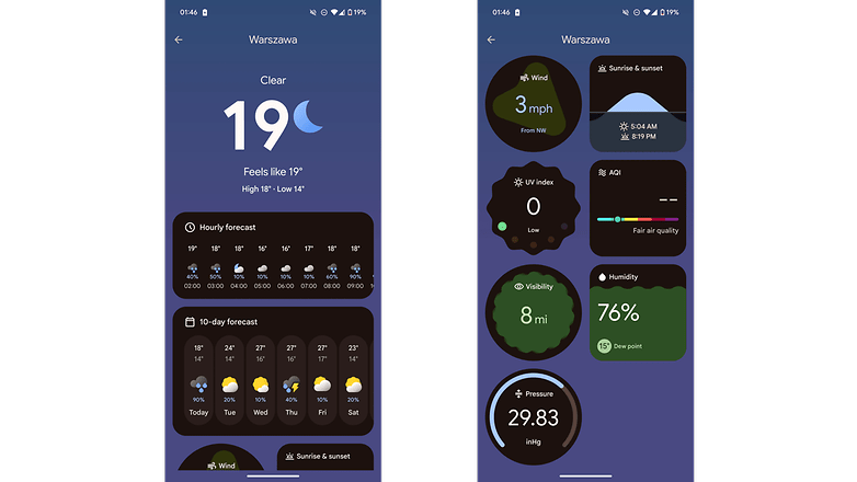 Новое приложение Google Pixel Weather показывает, что анимированная лягушка исчезла / © Android Authority