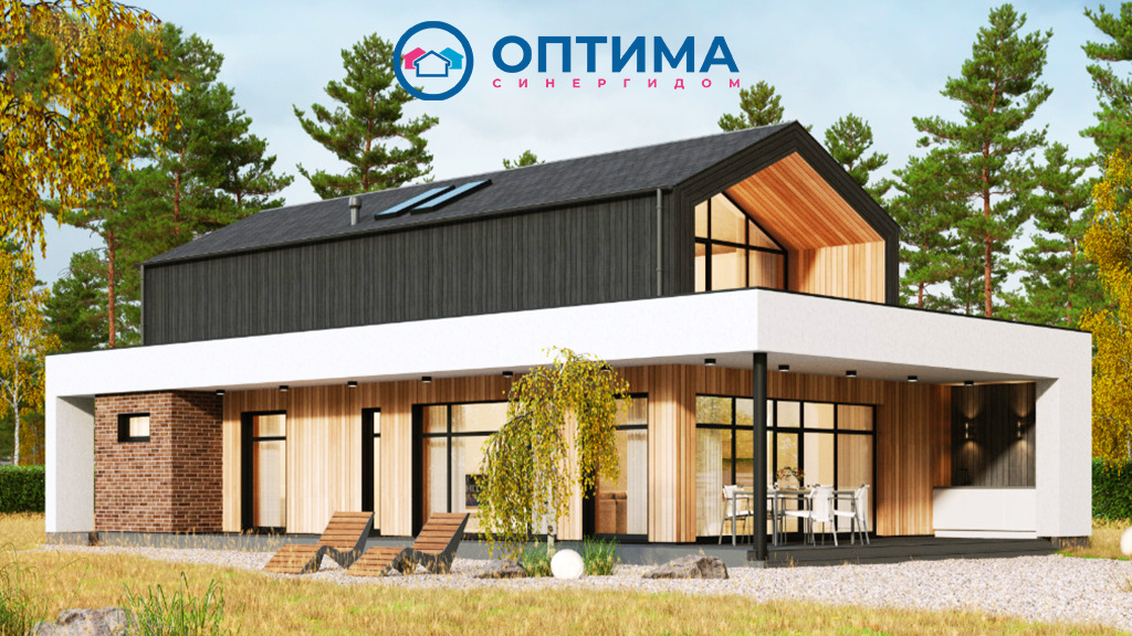 Проект загородного дома Барн 140 / ОПТИМА СПБ 1 рис