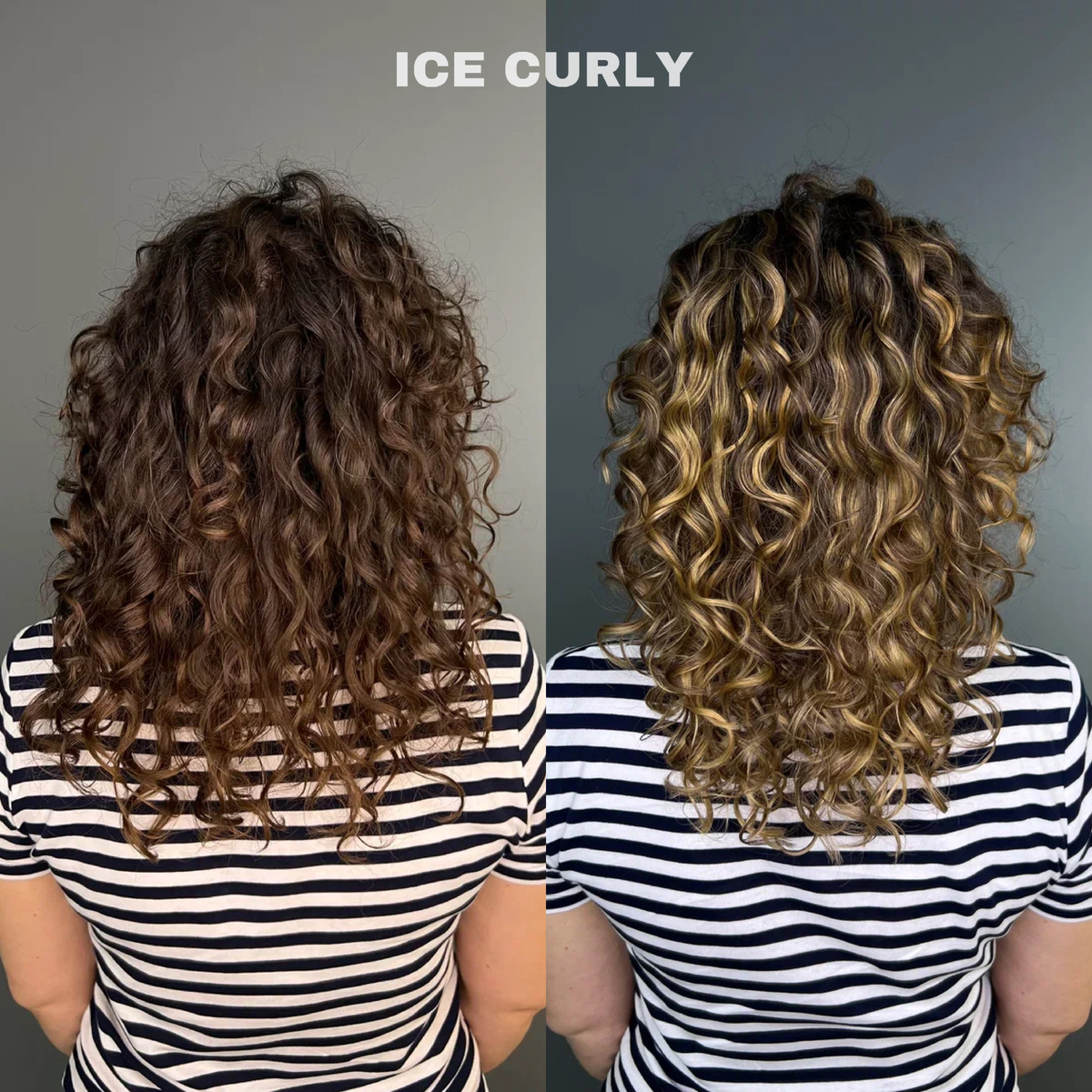 Пример сложного окрашивания, выполненного мастерами ICE CURLY.