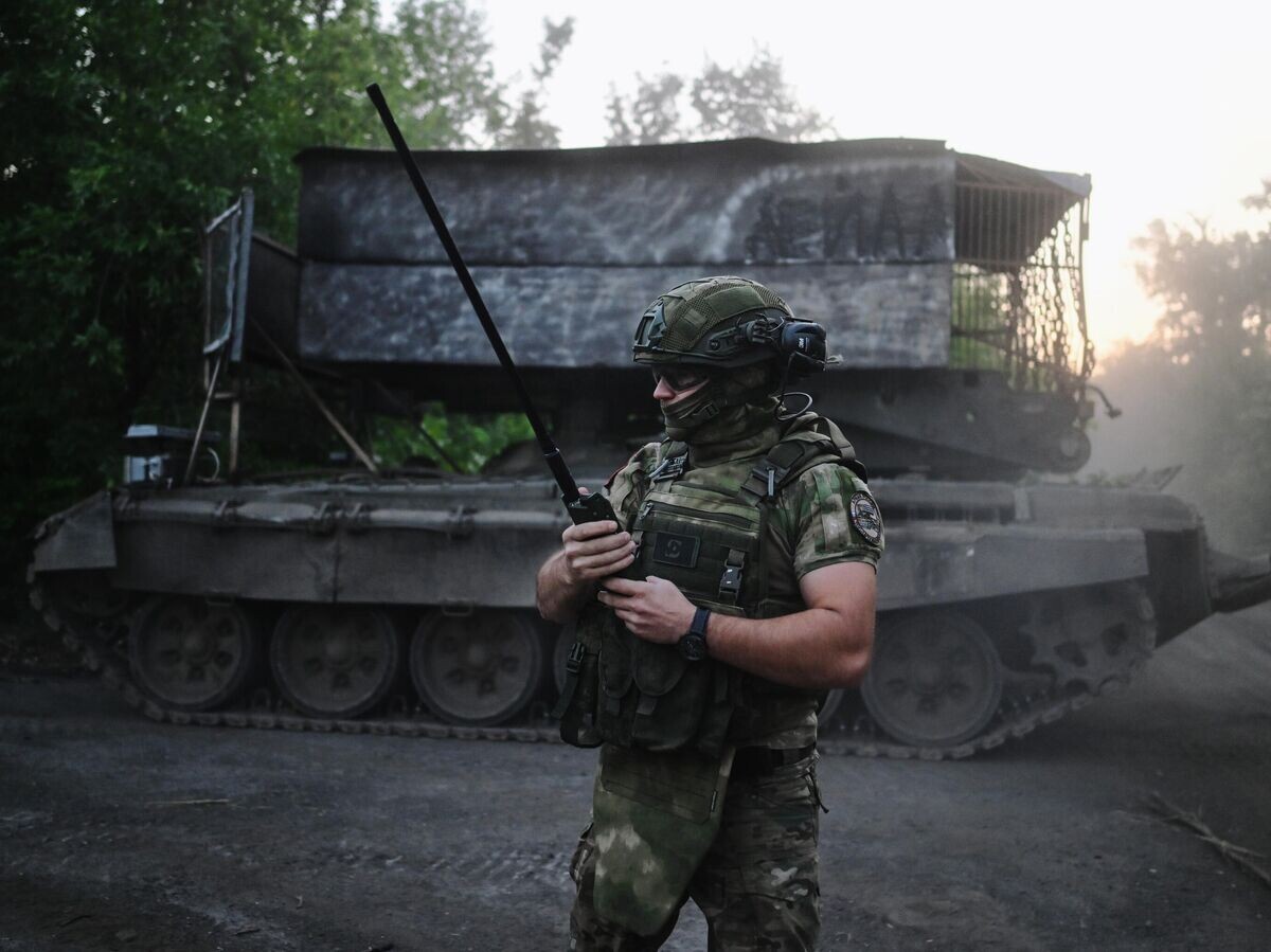    Российский военнослужащий в зоне проведения спецоперации© РИА Новости / Станислав Красильников