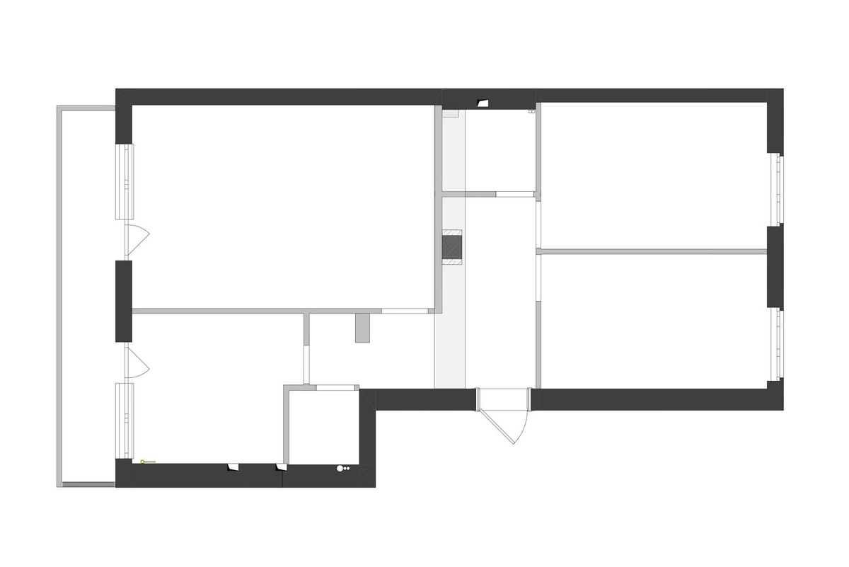 Исходная планировка (обмерный план)