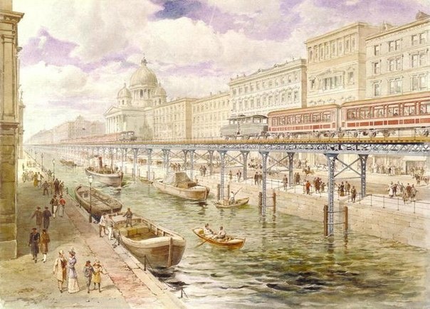 Эстакада в Санкт-Петербурге.