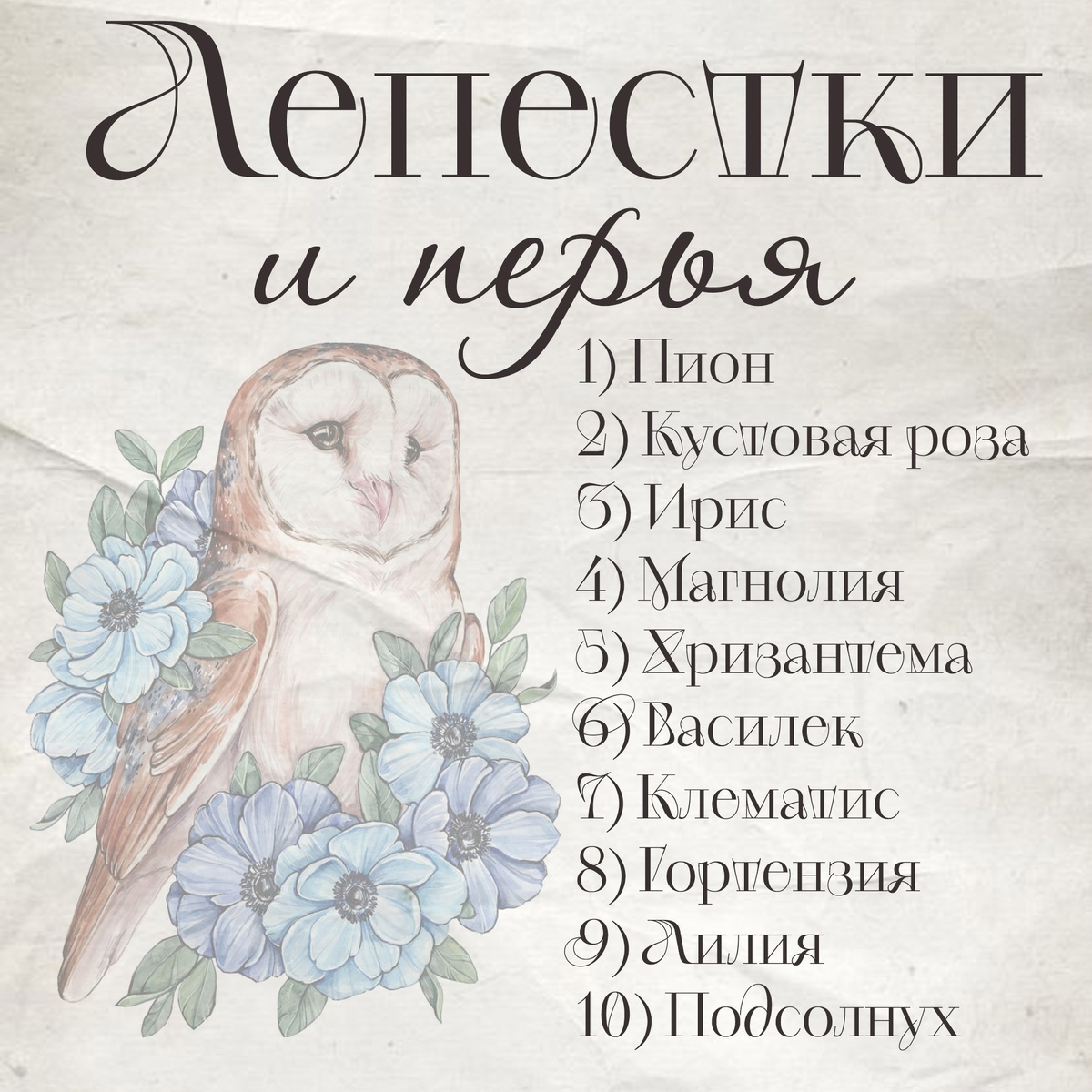 Список организаторов марафона-цветы